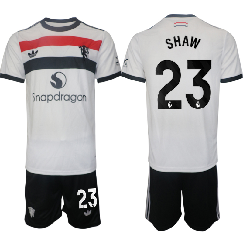 Men 2024-2025 Club Manchester United away white #23 Soccer Jersey->manchester united jersey->Soccer Club Jersey